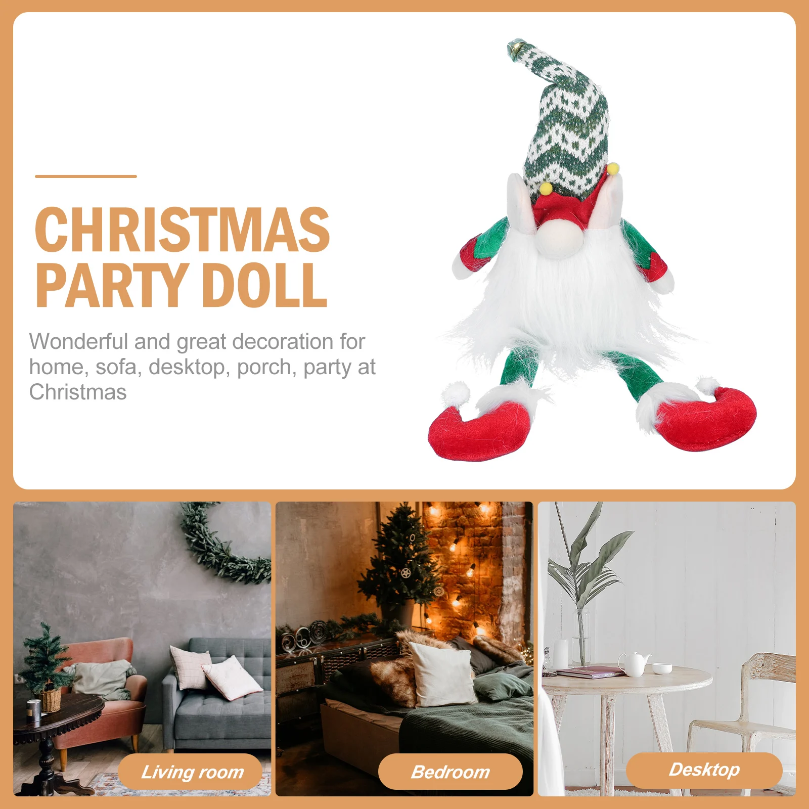 

Christmas Gnome Decorative Lights Glowing Red Festival nament Party Desktop Christmas Decor Rudolph Luminous Gnome Holiday