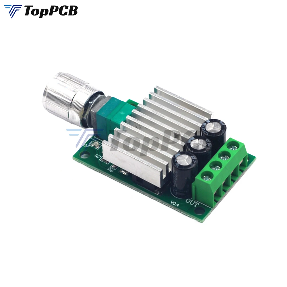 10A PWM Motor Speed Controller Governor DC 12-30V Adjustable Speed Control Switch Voltage Regulator for LED Fan Dimming 12V 24V