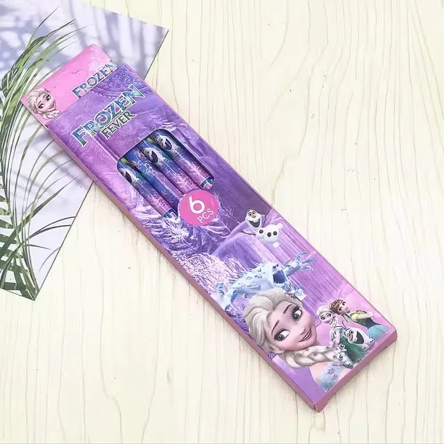 Disney Frozen cartoon HB pencil Childrens writing pencil Princess Elsa pencil student kindergarten prize birthday Christmas gift