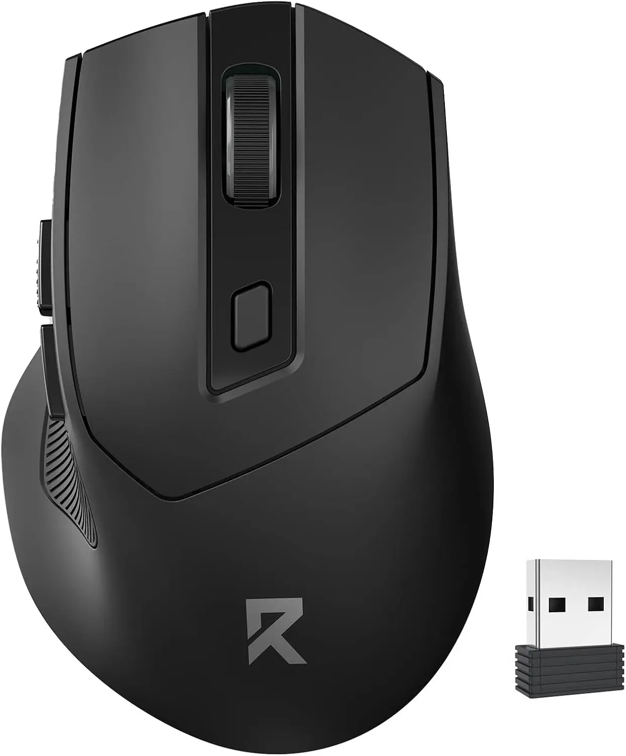 2.4GHz Ergonomic Wireless Mouse, 4000 DPI, 6 Button, 18 Month Battery, USB Receiver for Laptop PC Chromebook