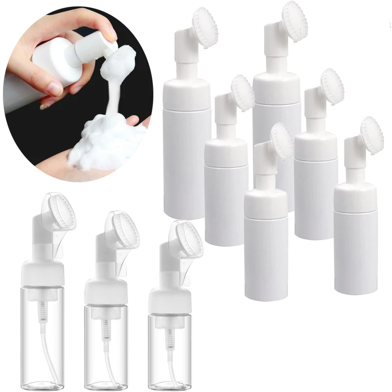 

10Pcs 100ml-250ml Soap Foaming Bottle with Silicone Foam Massage Clean Brush Mousse Foam Bottles Facial Cleanser Pump Dispenser