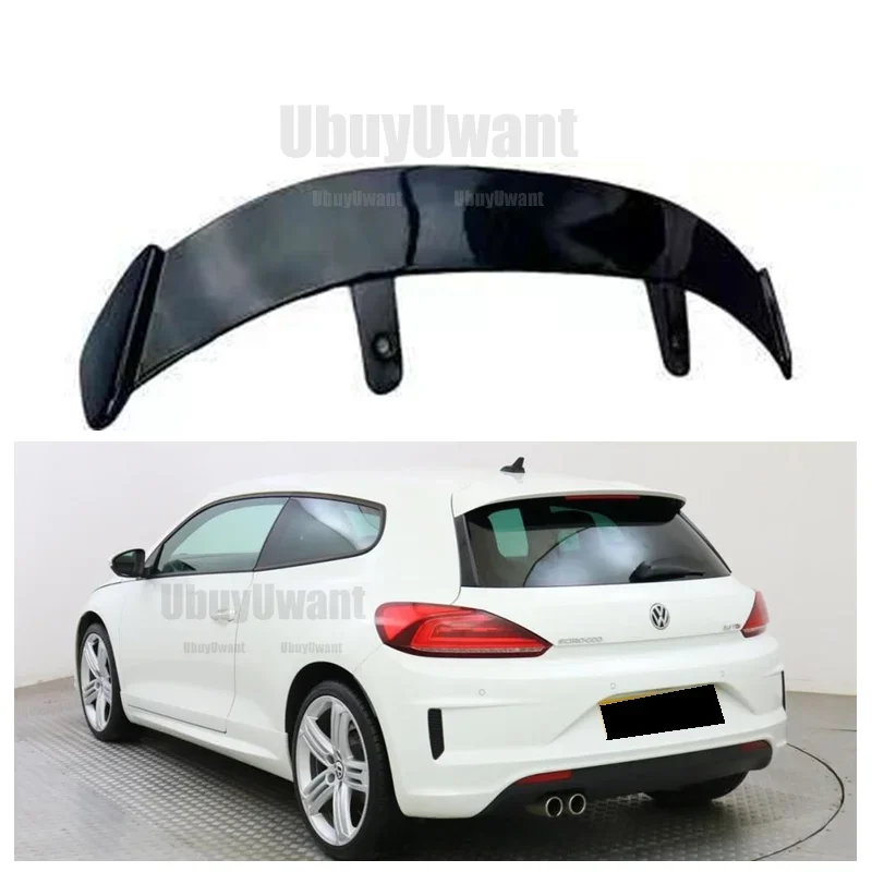 Car Rear Roof Trunk Spoiler Wing Tail Fixed Wind Wing For VW Scirocco 2008-2017 Hatchback ABS Gloss Black Bodykits Tuning