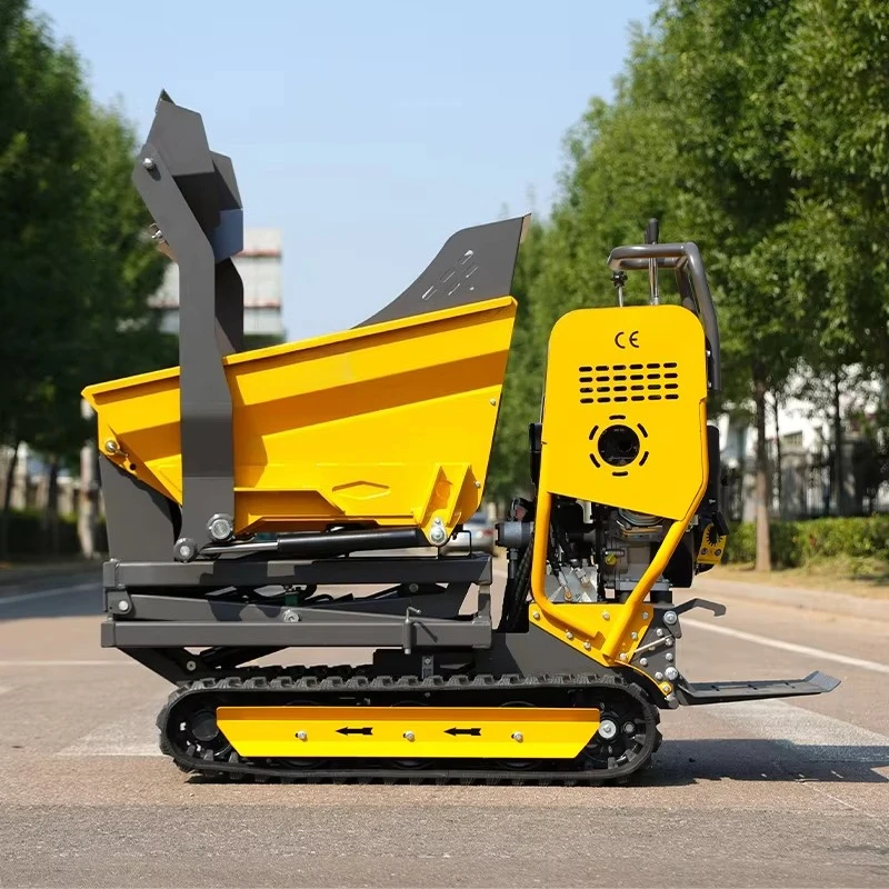 500kg 800kg 1.2Ton CE EPA Mini Crawler Dumper Hydraulic Small Dump Truck For Farm Fertilizer Seed Transport Factory Price
