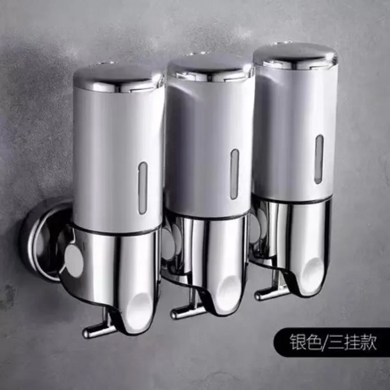 Manual Liquid Soap Dispensers double/triple 500ml Wall Mounted Shampoo Container soap and gel dispenser Bathroom Accessories