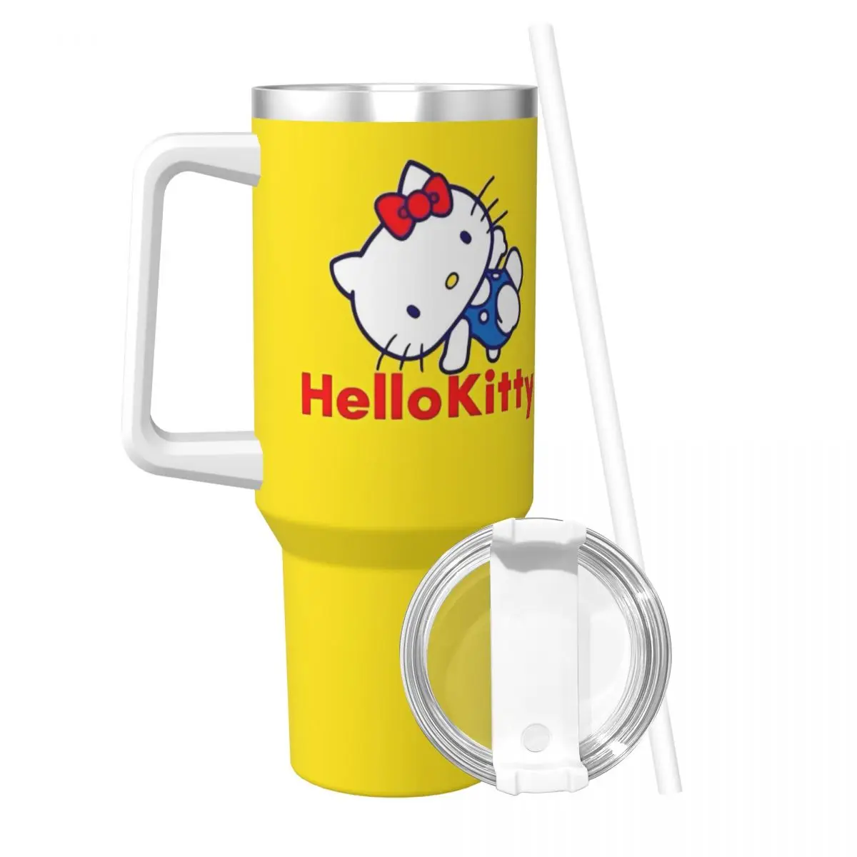 Sanrio Hello Kitty Kawaii Cartoon Stainless Steel Tumbler Travel Car Mugs Large Thermal Cups Cold Drink Milk Tea Water Bottle