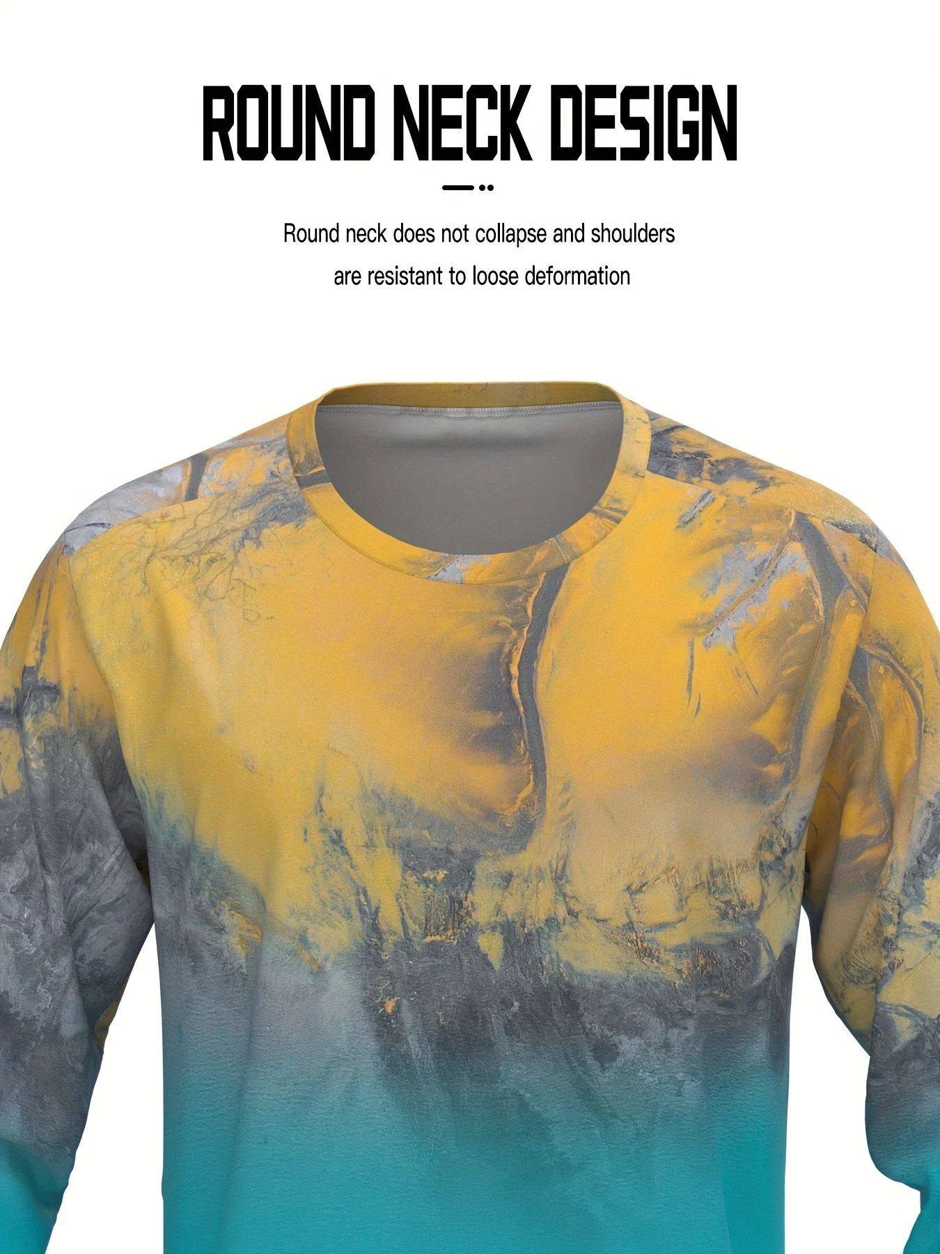 メンズ長袖通気性サイクリングジャージ、ロードバイク、マウンテンバイク、ランニング、ハイキング用、速乾性スウェットシャツ、ラウンドネック