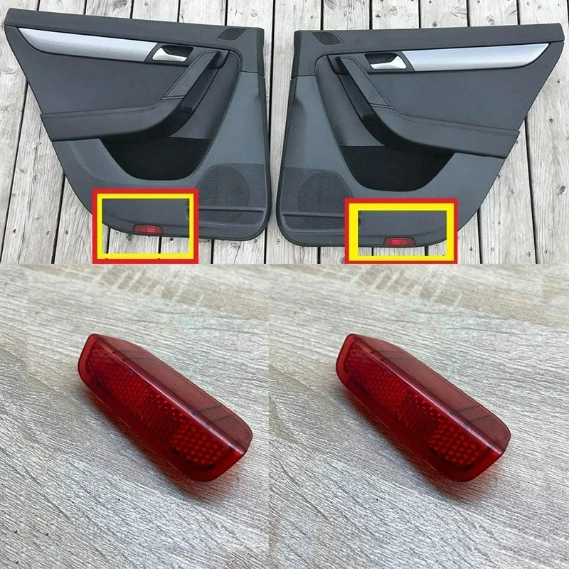 2Pcs Door Panel Light Reflector Red 1KD947419 For VW Jetta MK5 2005-2010 Golf GTI MK5 MK6 MK7 Passat B6 B7 CC EOS 1KD 947 419