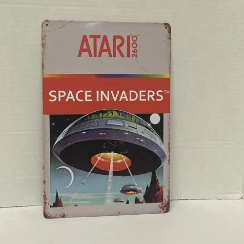 2600 space invaders poster metal tin sign game cover retro rustic look ***-Aluminum-tin sign