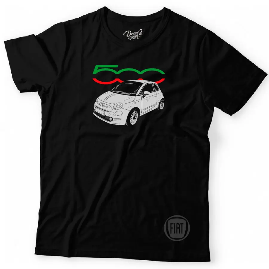 

Car Lovers T-shirt Fia car t 500 Men's and Women's Short-Sleeved with Patterns for Summer