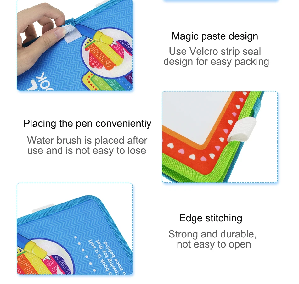 ألعاب تعليمية مونتيسوري ، كتاب رسم مائي ، قلم سحري ، خربش ، تلوين ، لوح رسم ، حروف إنجليزية ، أرقام ، وقت معرفي