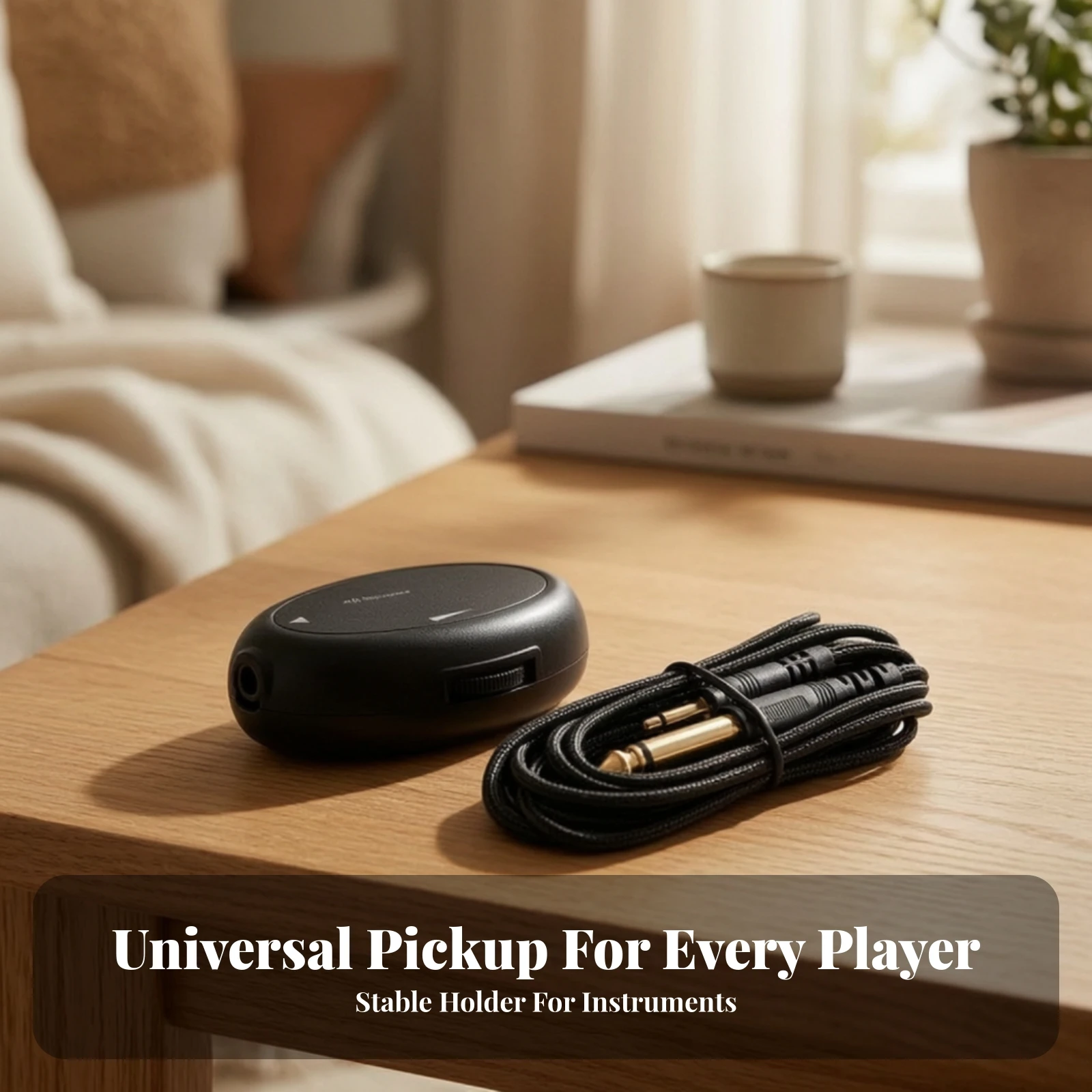 Meideal MP20 Pickup Compact Surface-Mount Guitar Pickup Acoustic Instrument Transducer Transducer Plug-and-Play Long-Lasting