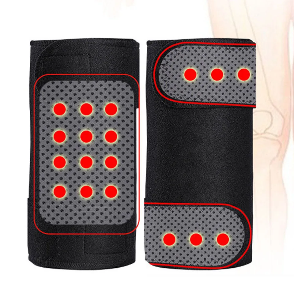 1Pair Tourmaline Self Heating Knee Pads Support Magnetic Therapy Kneepad Protective Belt Pain Relief Arthritis Knee Patella