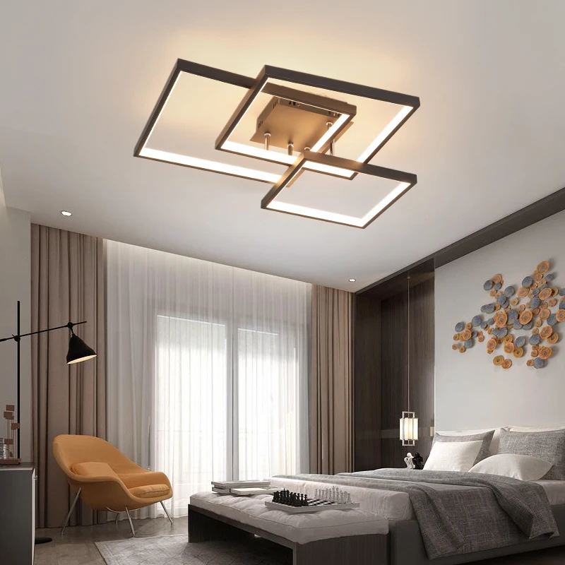 modern led ceiling lamp for living room bedroom chandelier Gold chrome plating led ceiling light fixture 3/4 Heads lustr