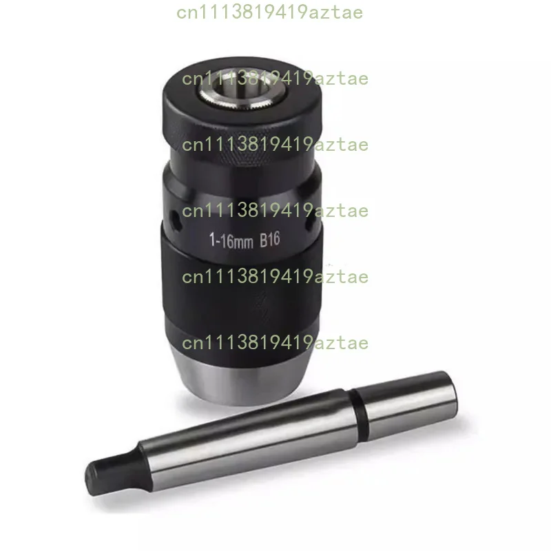 Self-Tightening Keyless Drill Chuck, 1-16MM Steel Taper Live Core Mandrel MK2 Lathe Accessory