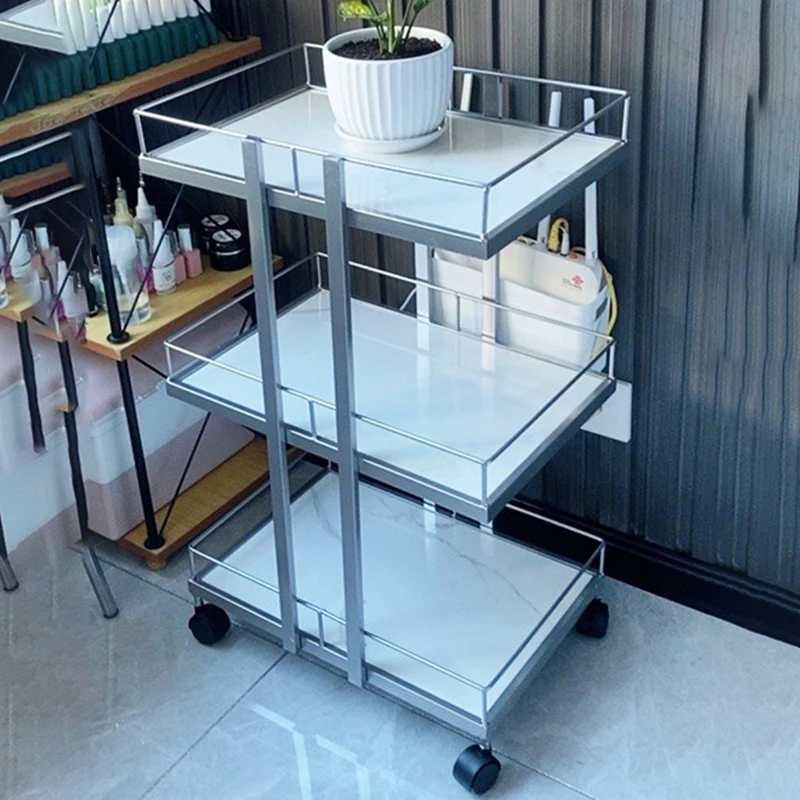 Auxiliary Cart Hairdresser Salon Delivery Trolly Beauty Barber Furniture Laboratory Trolley Esthetician Rollwagen Shopping Tray