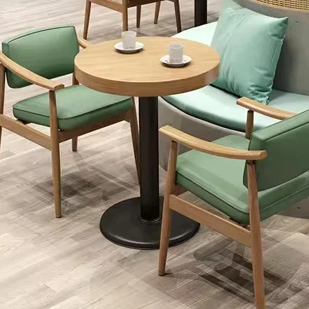 l #   China Fabrik Direktverkauf Nordic Massivholz Verhandlung Café Stand Sofa Café kommerziellen Tisch und frische grüne Stuhl s