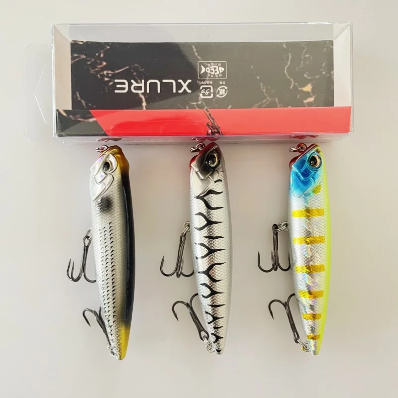 LURETV اليابان DUO نفس النمط إغراء قلم رصاص عائم 85F سطح الماء كائن صغير طعم مزيف 3 قطعة