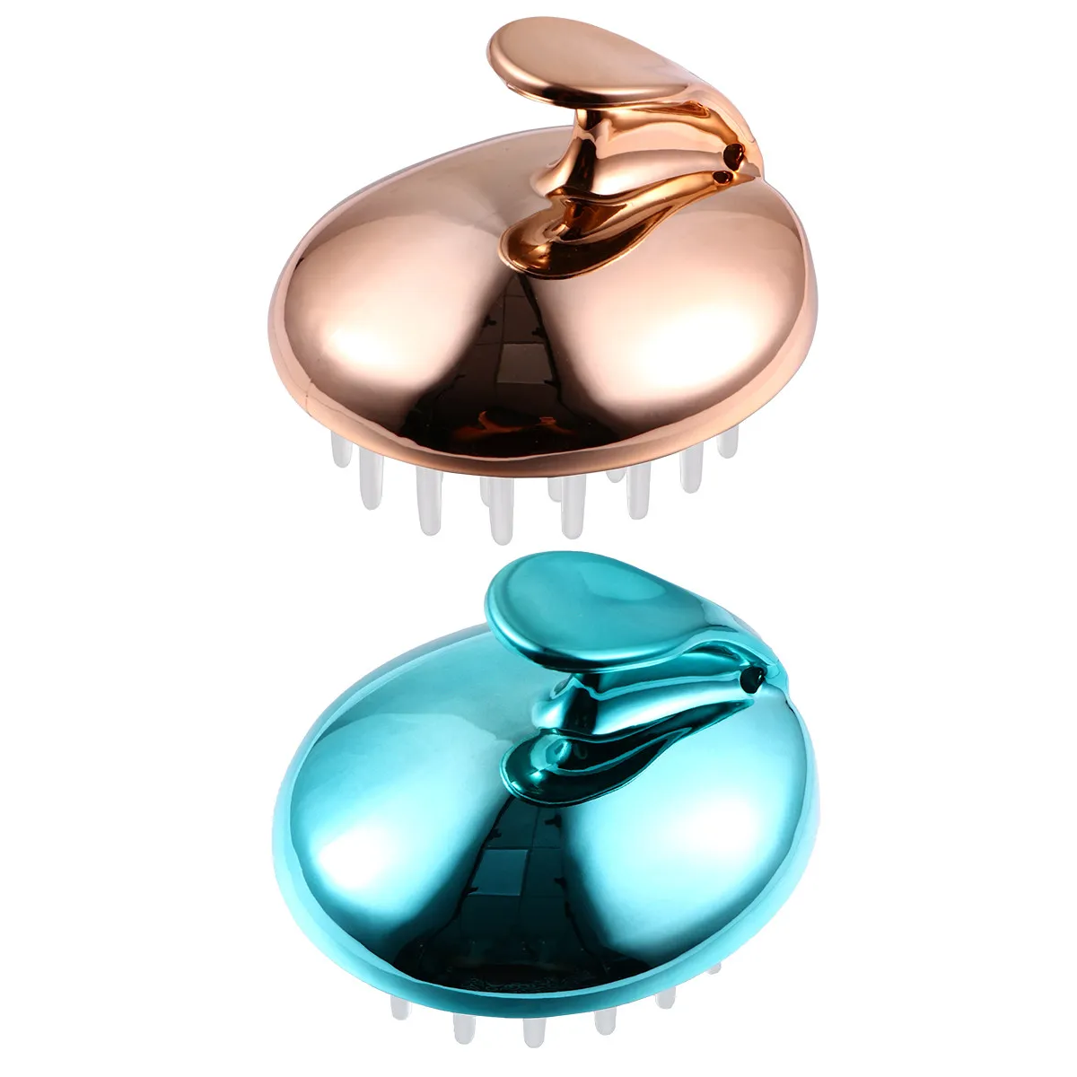 2Pcs Hair Scalp Massager Ergonomic Shower Bath Hair Scalp Shampoo Brush Head Massaging Exfoliating Scrubber Head Scrubber