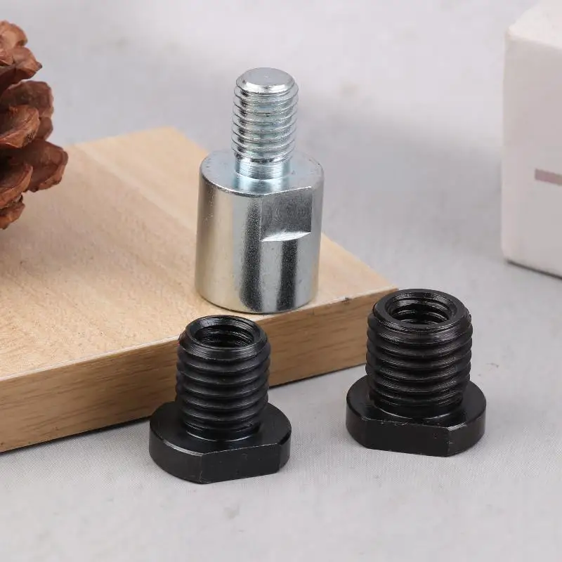 

Black Angle Grinder Adapter M10 M14 Thread Attachment Grinde Spindle Arbor Conversion Female To Male Connector Rod Power Tool