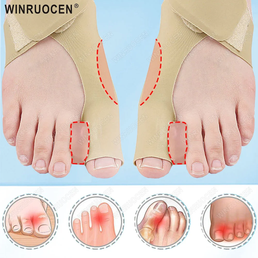 Valgus foot finger toe separating big toe bunion protector finger corrector pedicure form toe shoe toe protection pads man women