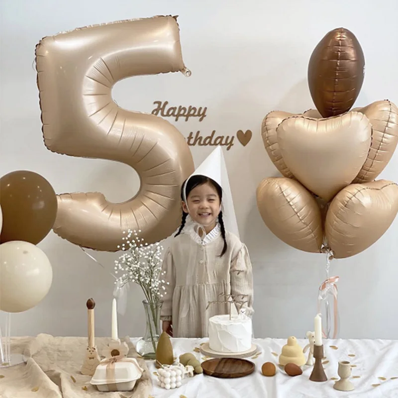 32/40 Zoll cremefarbene Zahlenballons 1–9, große digitale Folien-Heliumball, Mädchen, Kinder, Erwachsene, alles Gute zum Geburtstag, Party-Dekoration, Hochzeit – Detail 11