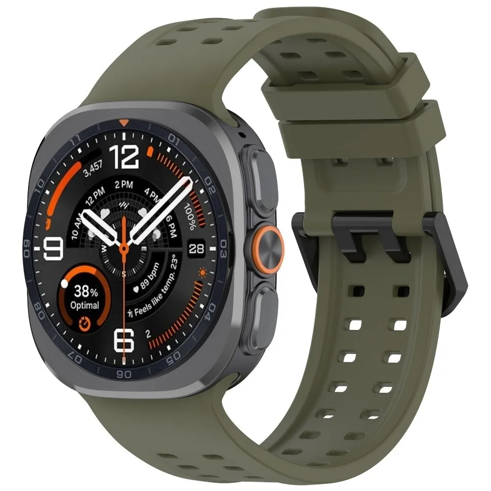 Silicone Watch Band 47mm Size Soft Watch Strap Waterproof Quick Release Sport Watch Bracelet for Galaxy Watch Ultra 2 Sport Use