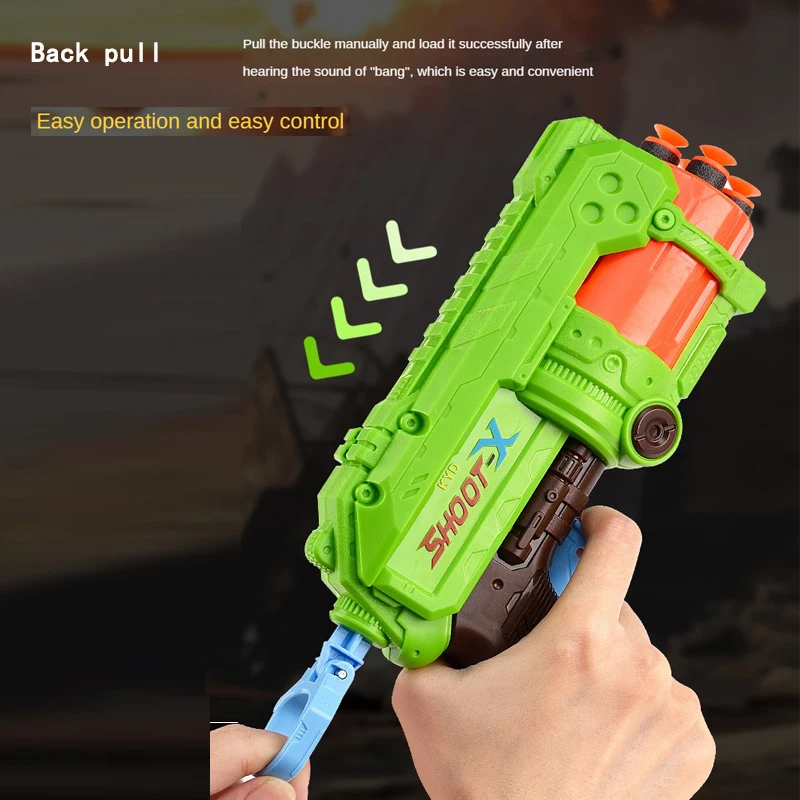 Soft Bullet Toy Gun With Cartridge And Pull Back Action, Toy Foam Shockwave, Educational Toy Model Gift