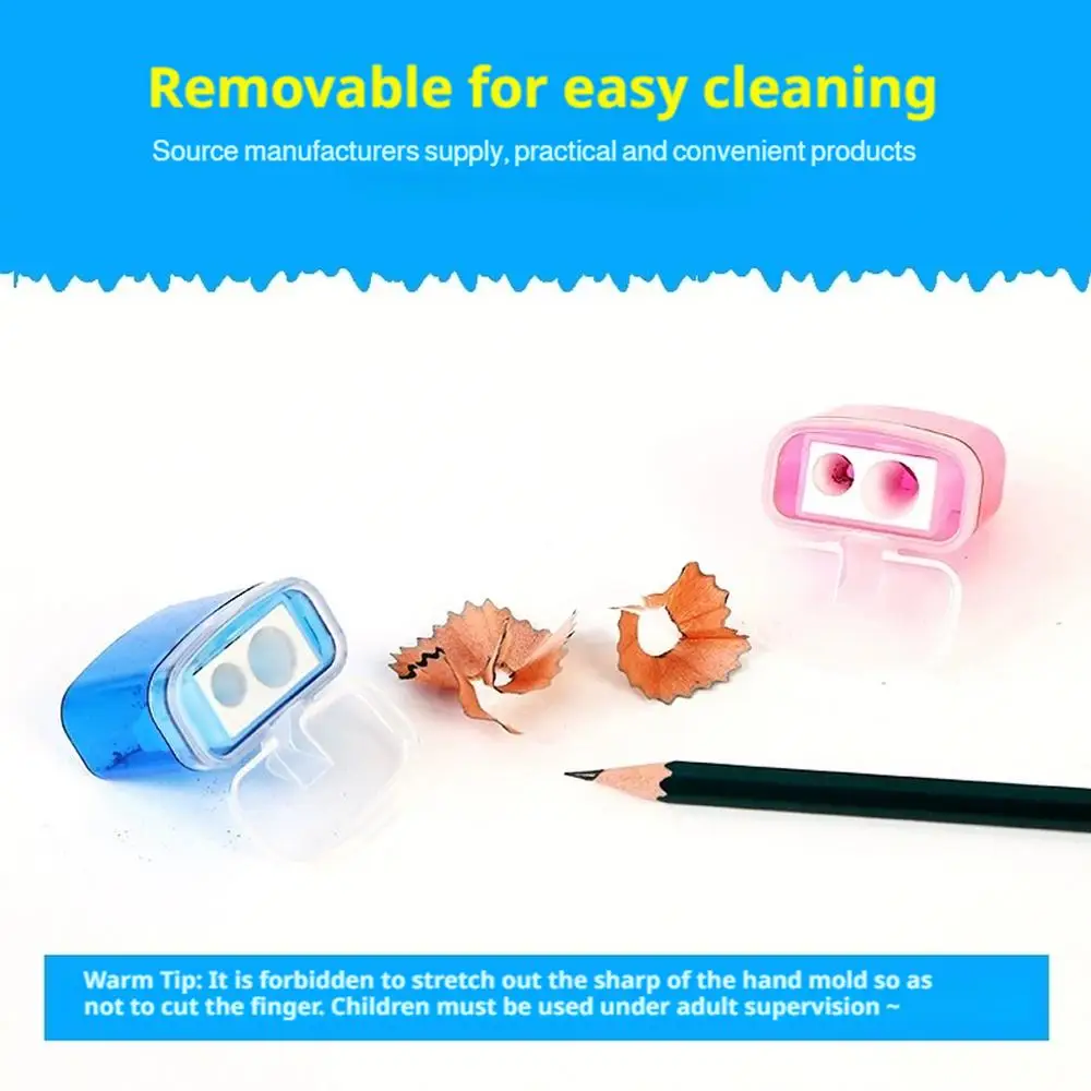 Handheld Pencil Sharpener Plastic Lid Pencil Sharpener Compact Pencil Sharpener Vibrant For Students Home Backpack