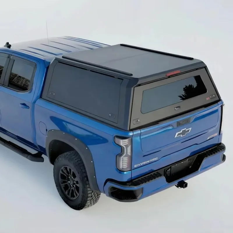 

Truck Camper Black Customizable Aluminum Alloy with the Sliding Glass Window for jeep Gladiator CHEVY SIVERADO 1500 Topper