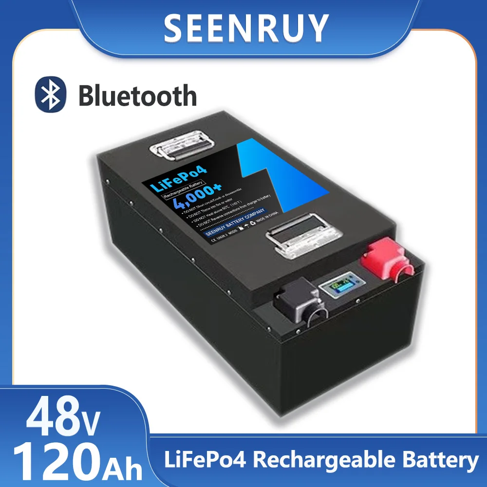 48V 120AH Lifepo4 Lithium Battery Pack Lithium Iron Phosphate Built in BMS Optional Bluetooth for Forklift Golf cart RV