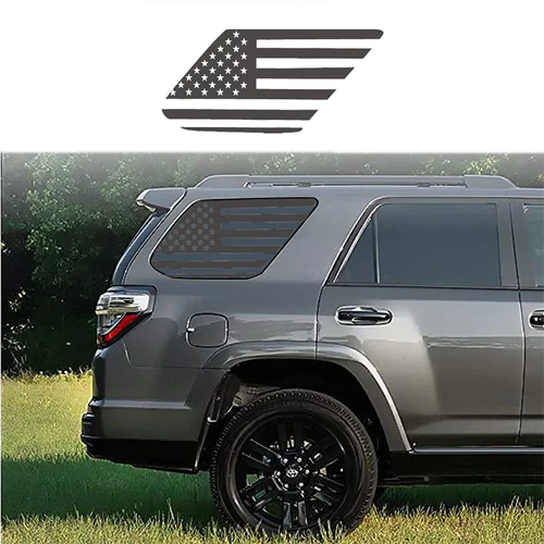 Imagen 2 del producto Pegatina decorativa con bandera de EE. UU. para ventana lateral de coche, pegatina de cubierta para accesorios externos de 4 jugadores, pegatina para coche