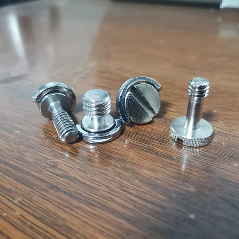 .New For Camera Camcorder Tripod Monopod QR Quick Release Plate Adapter Screw 1/4inch D-Ring Tripod Screw Mounting Screw Adapter
