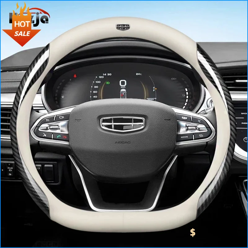 

For Geely Coolray Azkarra Monjaro Xingyue L Atlas NL-3 2024 2023 2022 2025 Car Steering Wheel Cover Anti Slip Auto Accessories