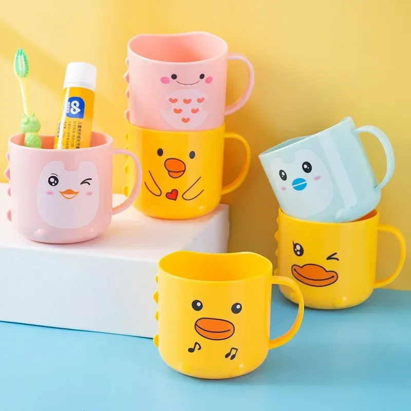 Children's Cartoon Mouthwash Cup Baby Cute Thickening Tooth Penguin Cartoon Small Yellow Duck