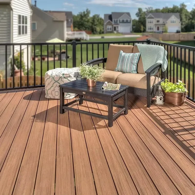 Anti-uv Waterproof Wood Plastic Flooring Anti-slip Outdoor Composite Wpc Decking