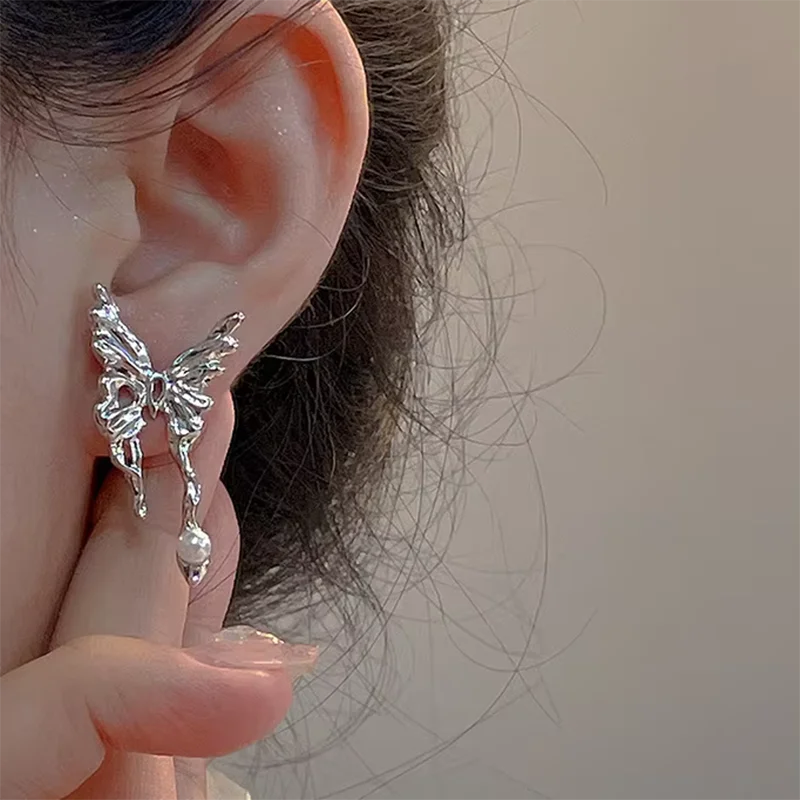 Aihua 1pc Weibliche Y2K Fee Schmetterling Quaste Clip Ohrringe für Frauen Mädchen Elf Engel Ohr Manschette Ohrring Mode schmuck Geschenke – Detail 9
