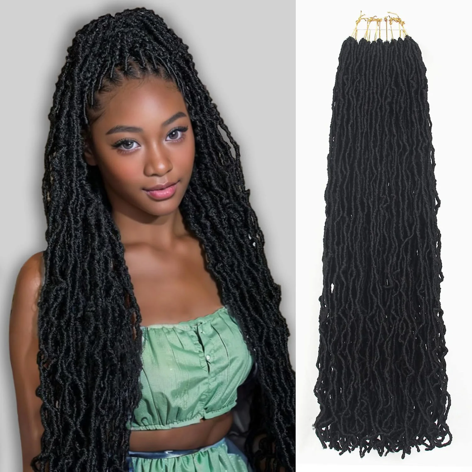 

Мягкие локоны, синтетические 4 упаковки, искусственные локоны, предварительно закрученные вьющиеся волнистые вязанные крючком волосы для чернокожих женщин, наращивание волос