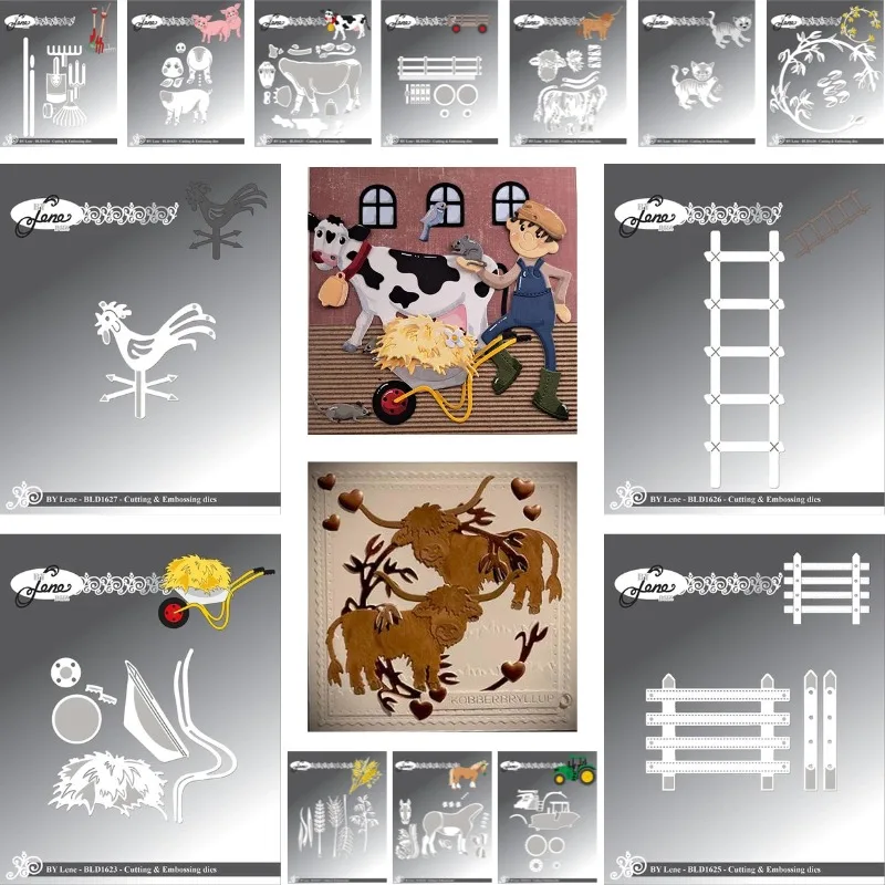 Cat Pig Cow Horse Fence Cutting Dies Scrapbook Diary Decoration Stencil Embossing Template DIY Greeting Card Handmade 2026 new