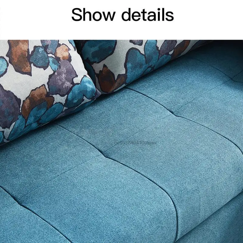 Fabric Sofa Bed Multifunctional Foldable Telescopic Simple Living Room Small Apartment Folding Sofa Dual-Purpose Nordic Style