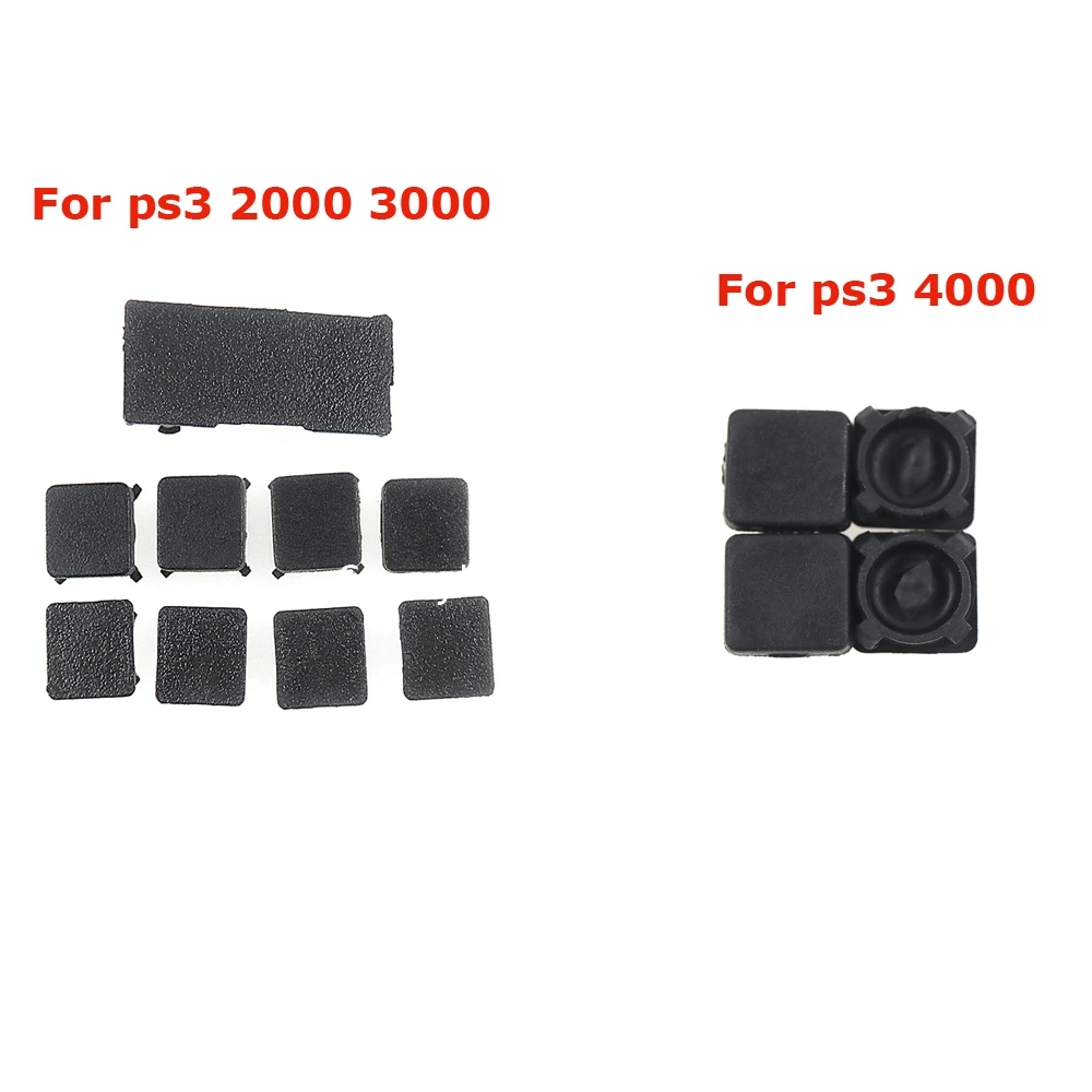 1set Rubber Feet Cover Set Plastic Bottom Screw Covers Spares set For PS3 Slim 2000 3000 Full set dust plug cover for ps3 4000