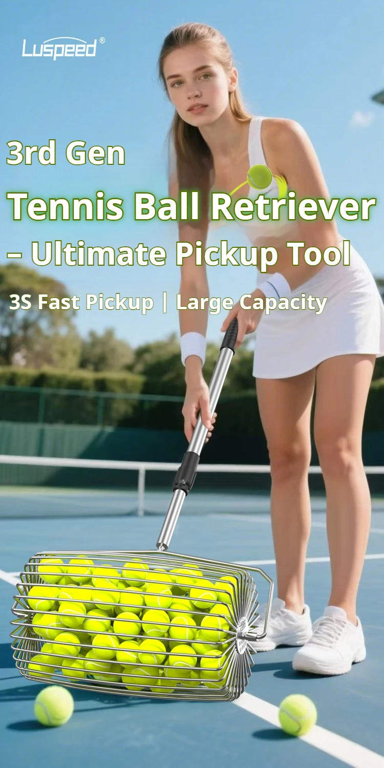 Luspeed Tennisball-Sammler der Dritten Generation, Ausziehbarer Ballsammler, Erhöhte Kapazität, Einfaches Aufsammeln von Bällen, Schnelles Aufheben von Bällen – Detail 1