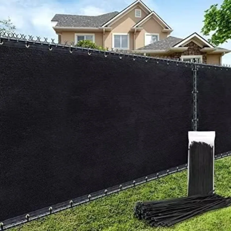 180GSM 6ft x 50ft Fence Privacy Screen Heavy Duty Fence Cover Garden Wall Backyard Black