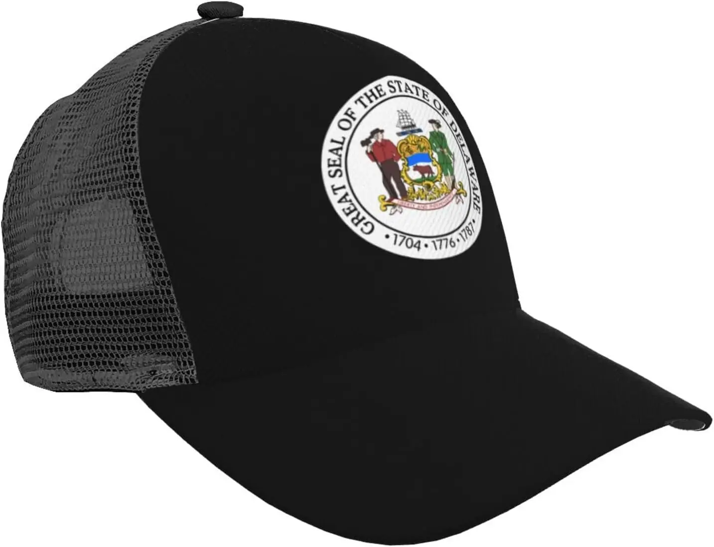 Seal of Delaware Baseball Caps Unisex Adjustable Outdoor Breathable Mesh Baseball Hat