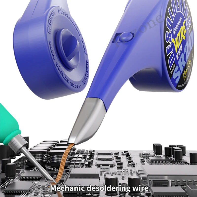 Desoldering Wire in Use