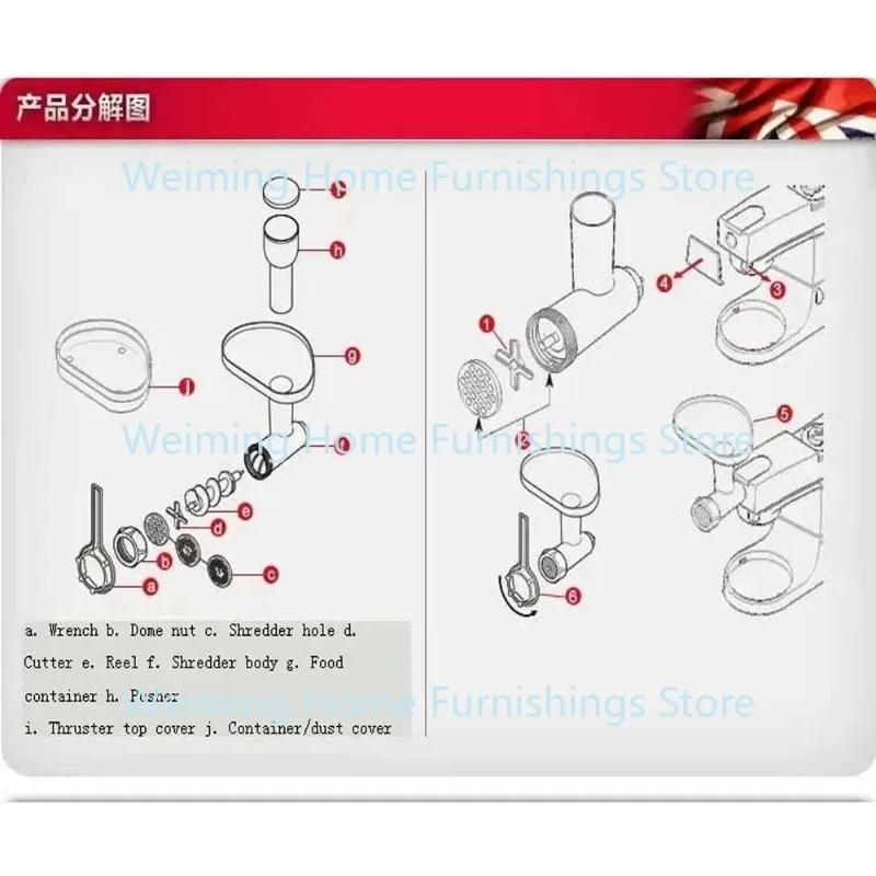 KENWOOD meat cutter, chef machine accessories, KAX950/AT950A，For KENWOOD