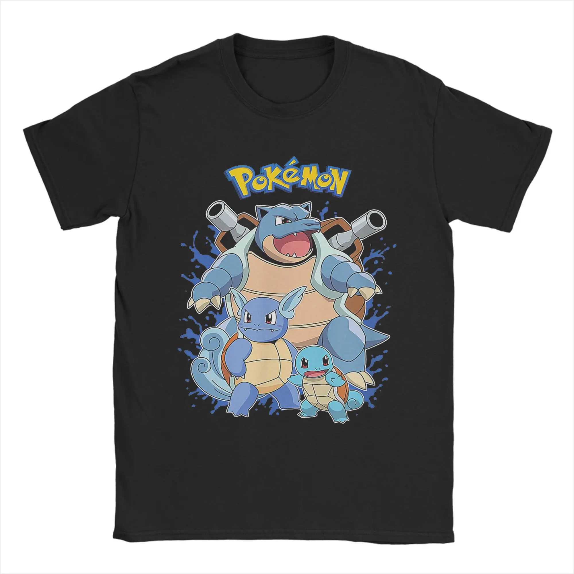 retro-pokemoned-squirtle-evolucao-t-camisa-unisex-em-torno-do-pescoco-manga-curta-roupas-de-algodao-verao