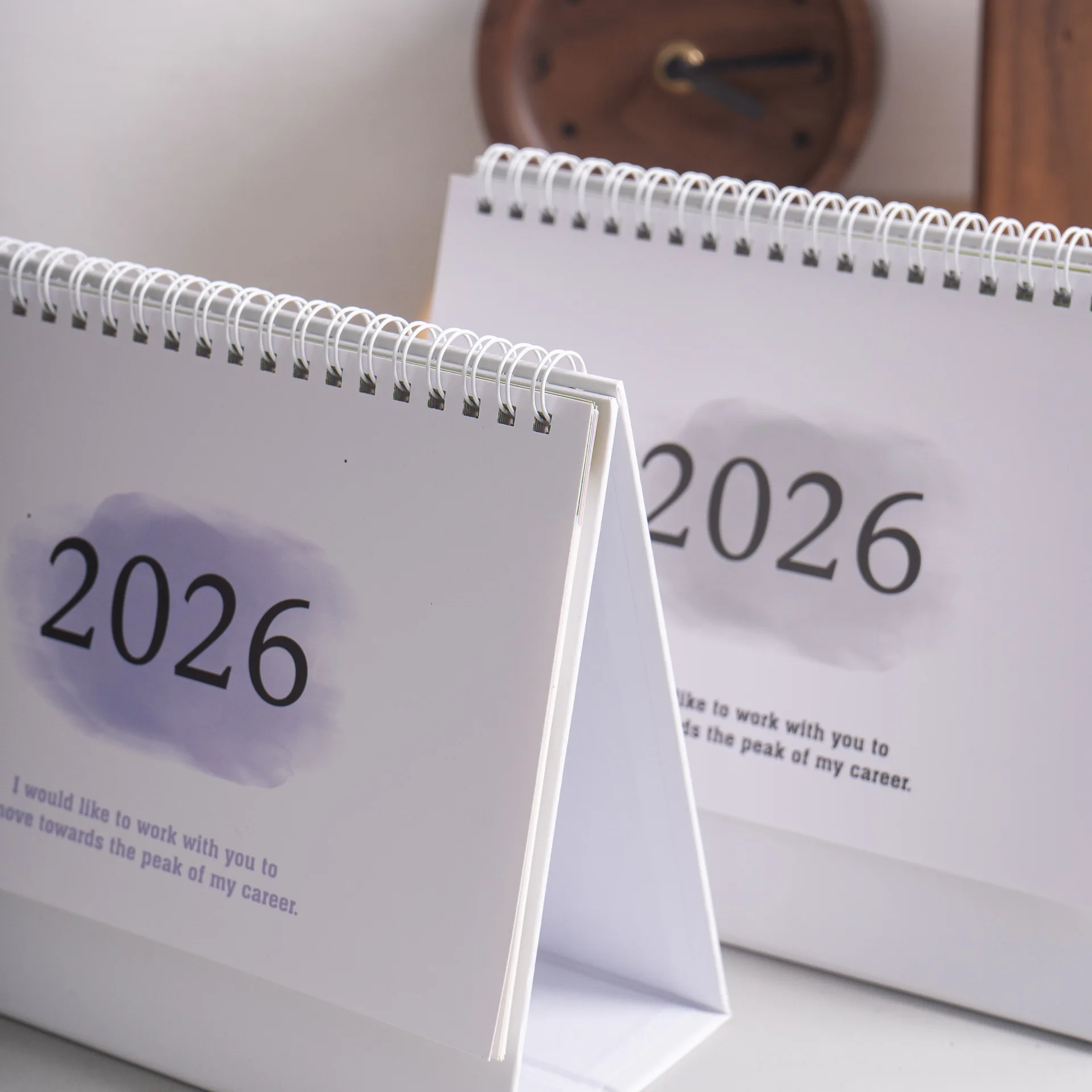 

Desktop Calendar Double-Wire Spiral Flip Calendar 2026 Calendar Thick Paper For Study School Home Office