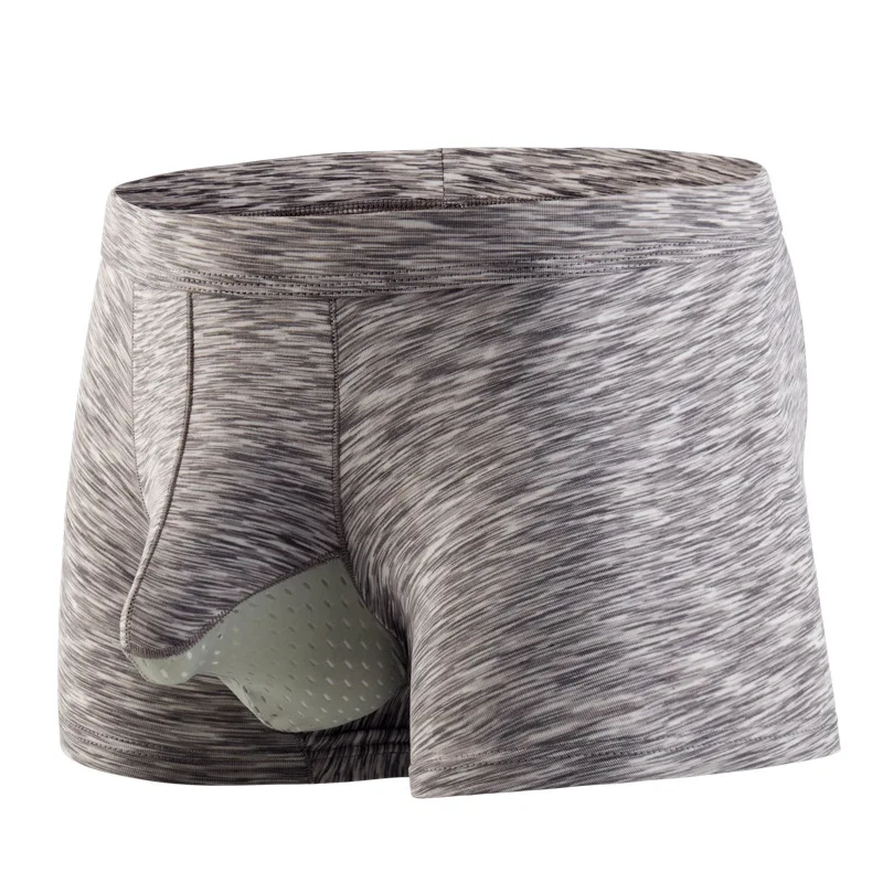 

Mens Modal Bulge Support Underwear Separate Pouch Elephant Trunk Boxer Briefs Mesh Scrotum Support Breathable Comfort Underpants