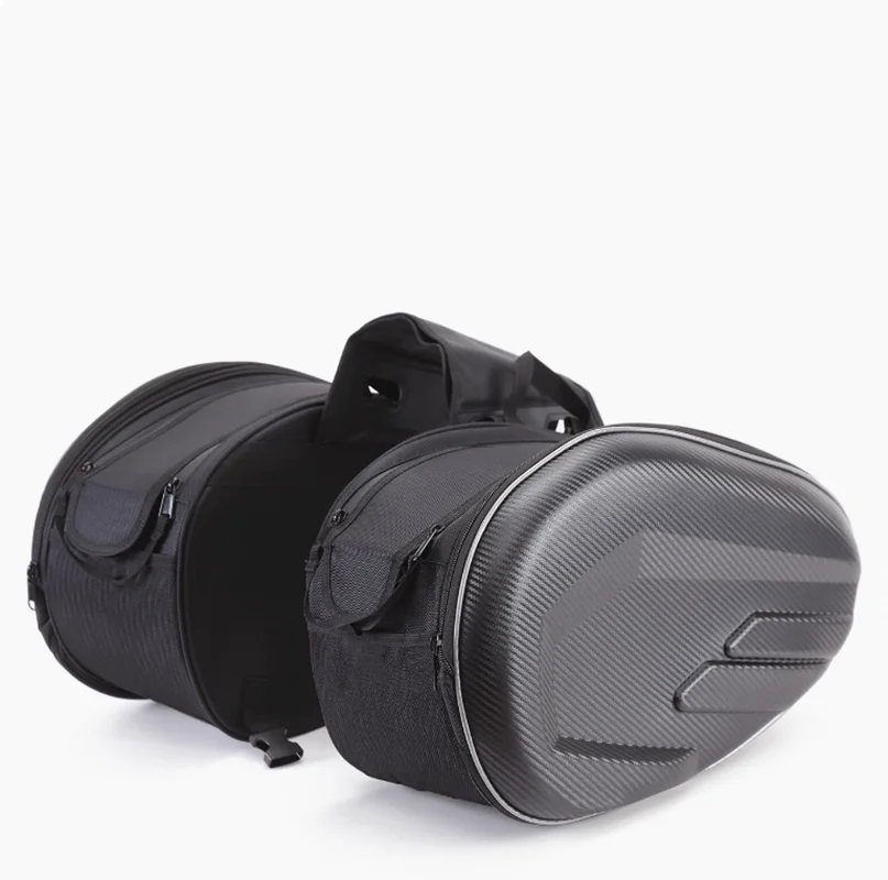 

Motorcycle Saddle Leather Edge Bag Racing Helmet Bag Motorcycle Travel Large Capacity Expansion Bag Waterproof and Expandable