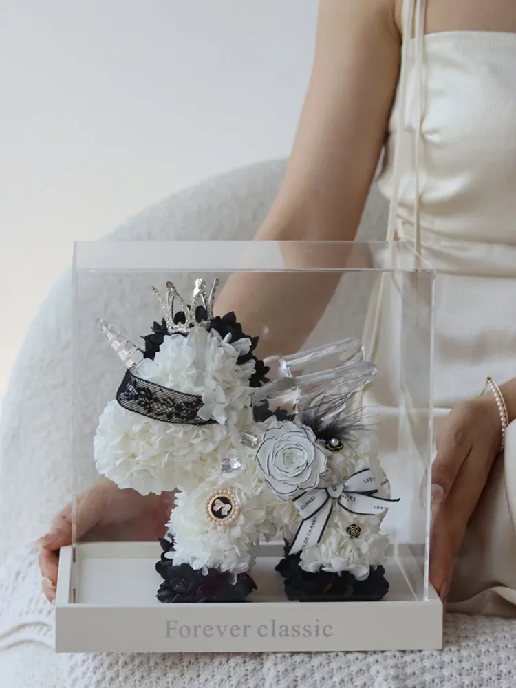 

Valentine's Day Gift Eternal Flower Unicorn Rose Gift Box Ornament